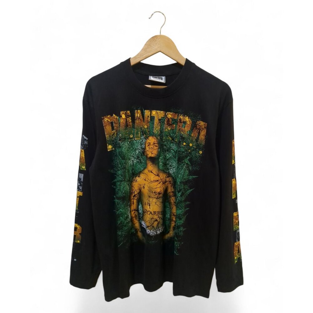 Vintage Pantera Unscarred Weed Long Sleeve T-Shirt - L Black -